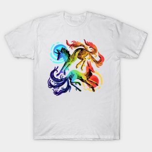 Rainbow Cosmic Foxes T-Shirt